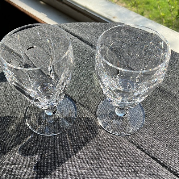 Waterford Crystal Kathleen Cut Claret Wine Glasses Set of 2 - Picture 4 of 12